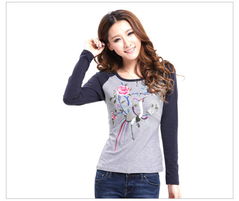 2013新款韩版刺绣T恤 春季女装中的时尚与修身艺术