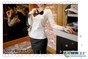 2011新款女装 优雅百搭的蝴蝶结韩国绒毛衣针织衫，经典与实用的时尚之选